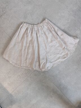 Linen Shorts Made in Italy Size S Adjustable Waist Beige Passeggiando Ravello